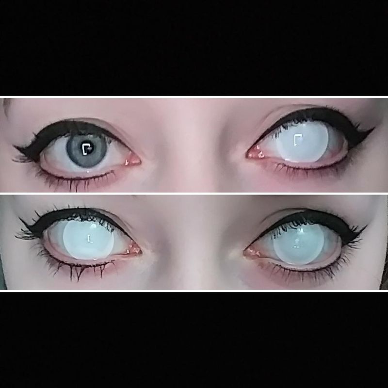 Crazy Crazy Contacts / Cosplay Contacts - Blind White | Halloween