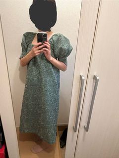 Ganni 結婚式・パーティードレス｜グリーンのドレス
