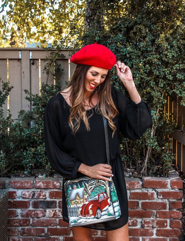 Buy Island Escape Black Leather Hand Painted Smartphone Crossbody