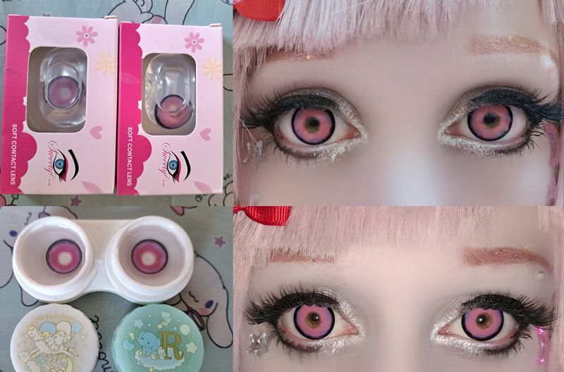 Purple Pink Colored Contacts For Honkai Star Rail Kafka Cosplay