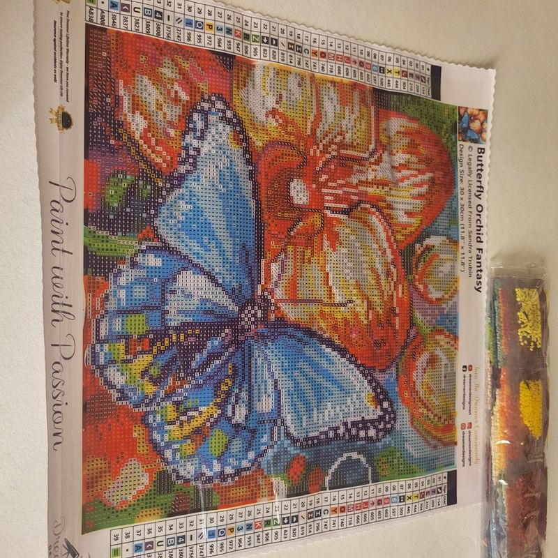 Butterfly Orchid Fantasy Diamond Painting Kit - Dreamer Designs