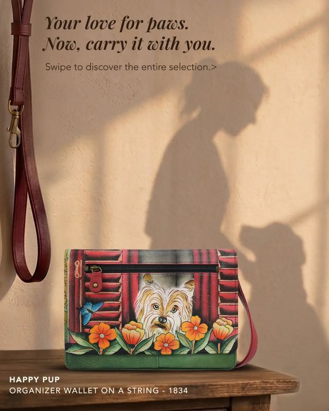 Tooled Rose Black Multi Leather Bags and Accessories - Anuschka