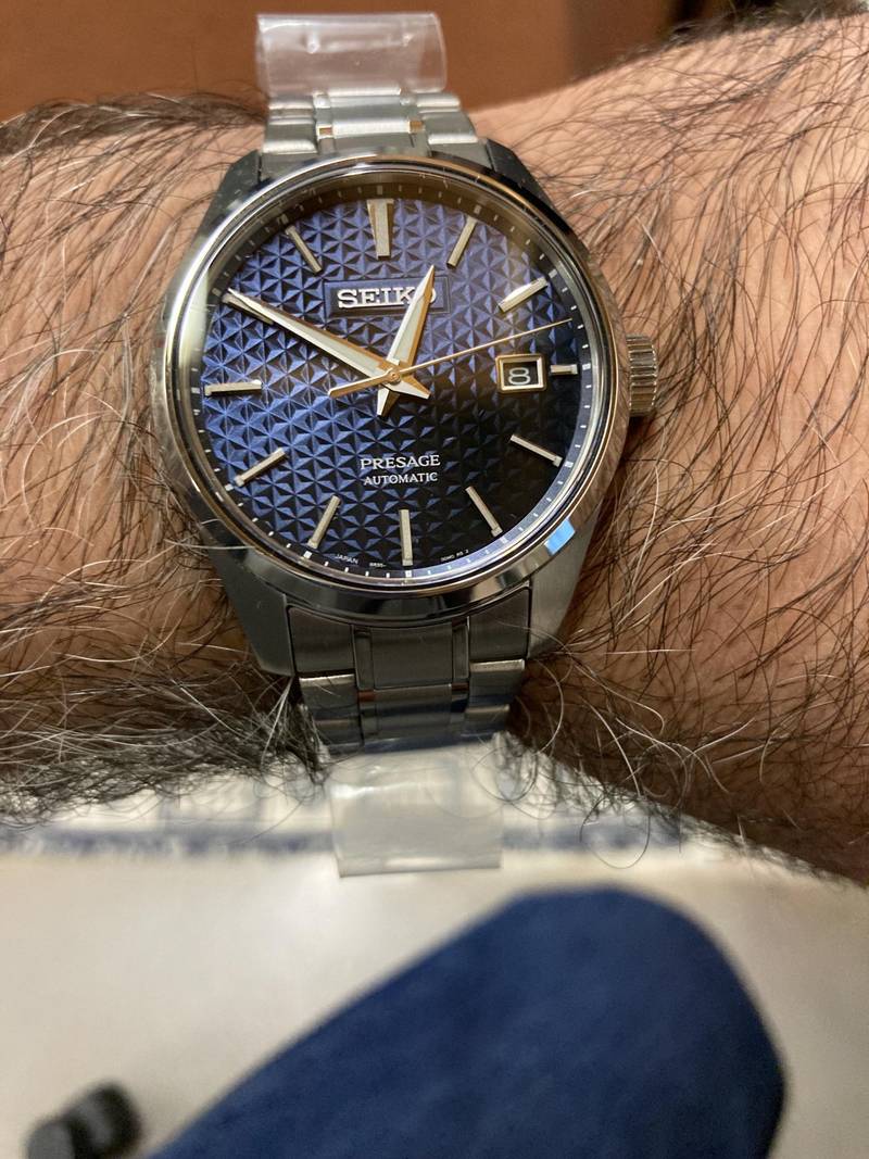 Seiko Presage Automatic Sharp Edged Aitetsu Blue Ref. SARX077